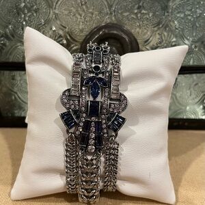 Chloe + Isabel Jardin du Trocadero Silver & Blue Sapphire Statement Bracelet